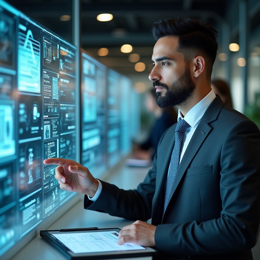 Audit specialist examining verification processes